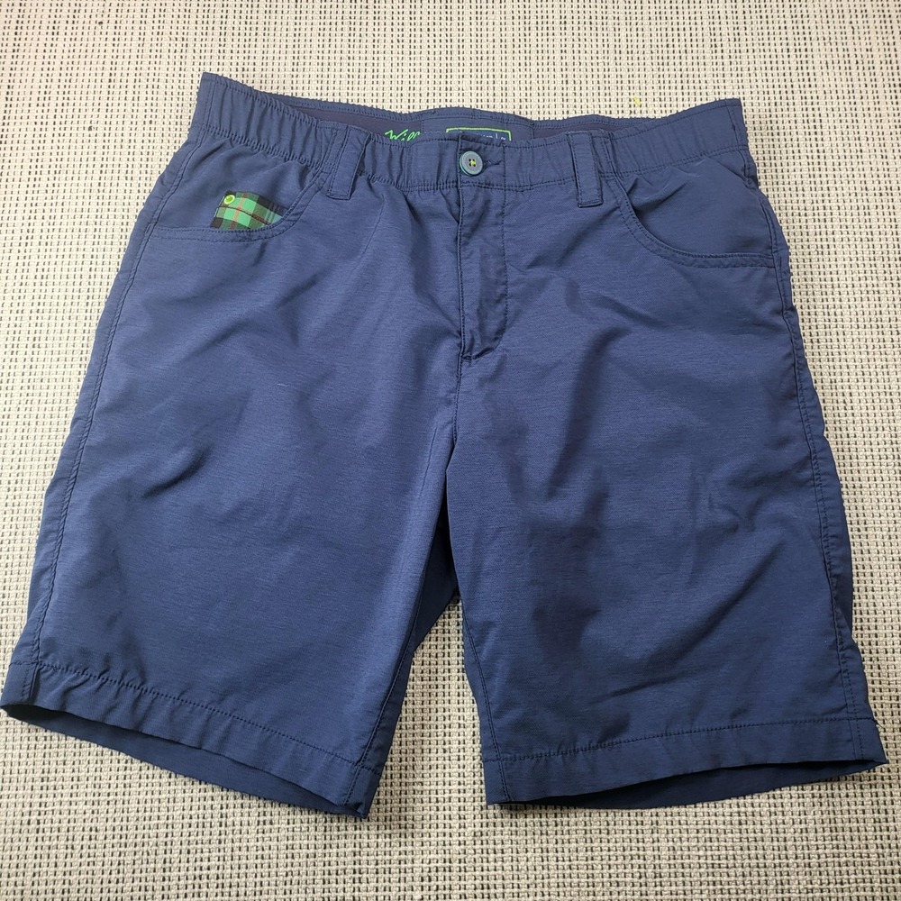 William Murray Shorts Mens‎ 32 Blue Chino Golf Elastic Waist 9 Inseam Casual